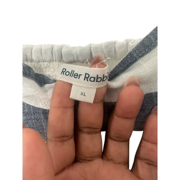 Roller Rabbit Dress Blue White Striped Nautical Sailor Relaxed Maxi Size XL - Picture 2 of 9